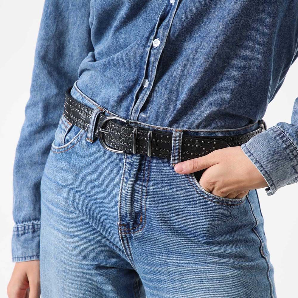 Cinturón Invierno Croco Negro