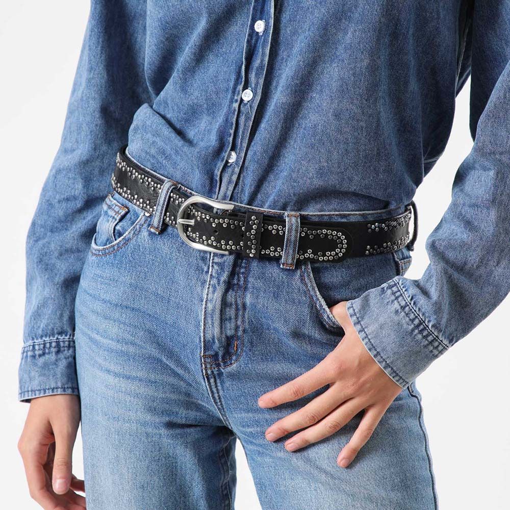 Cinturón Invierno Tachas Negro