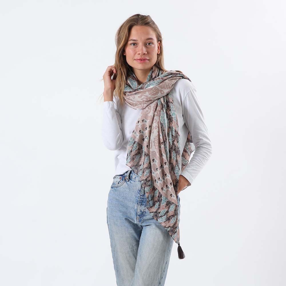 Pañuelo Estampado Burgos Café