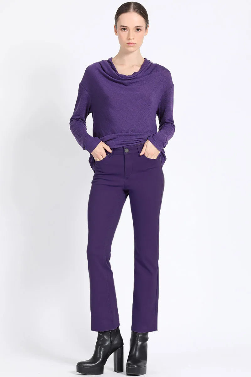 PANTALON SLIM, TIRO MEDIO, NEGRO