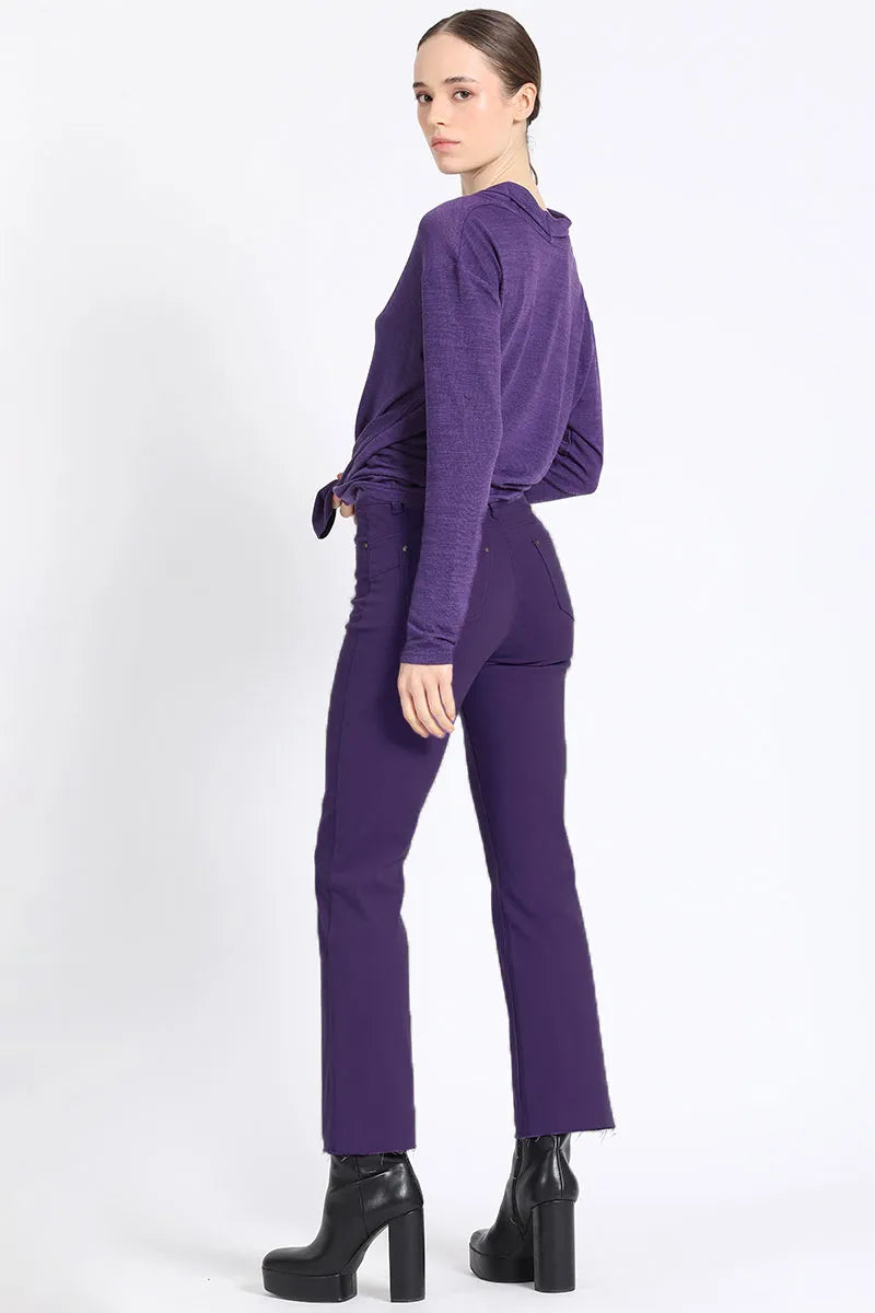 PANTALON SLIM, TIRO MEDIO, NEGRO