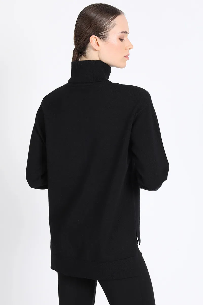 TEJIDO PUNTO DEGRADE CON HILO METALIZADO, NEGRO