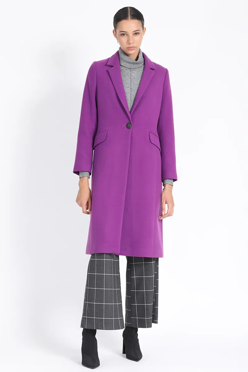 ABRIGO LARGO, MUFLON VIOLETA