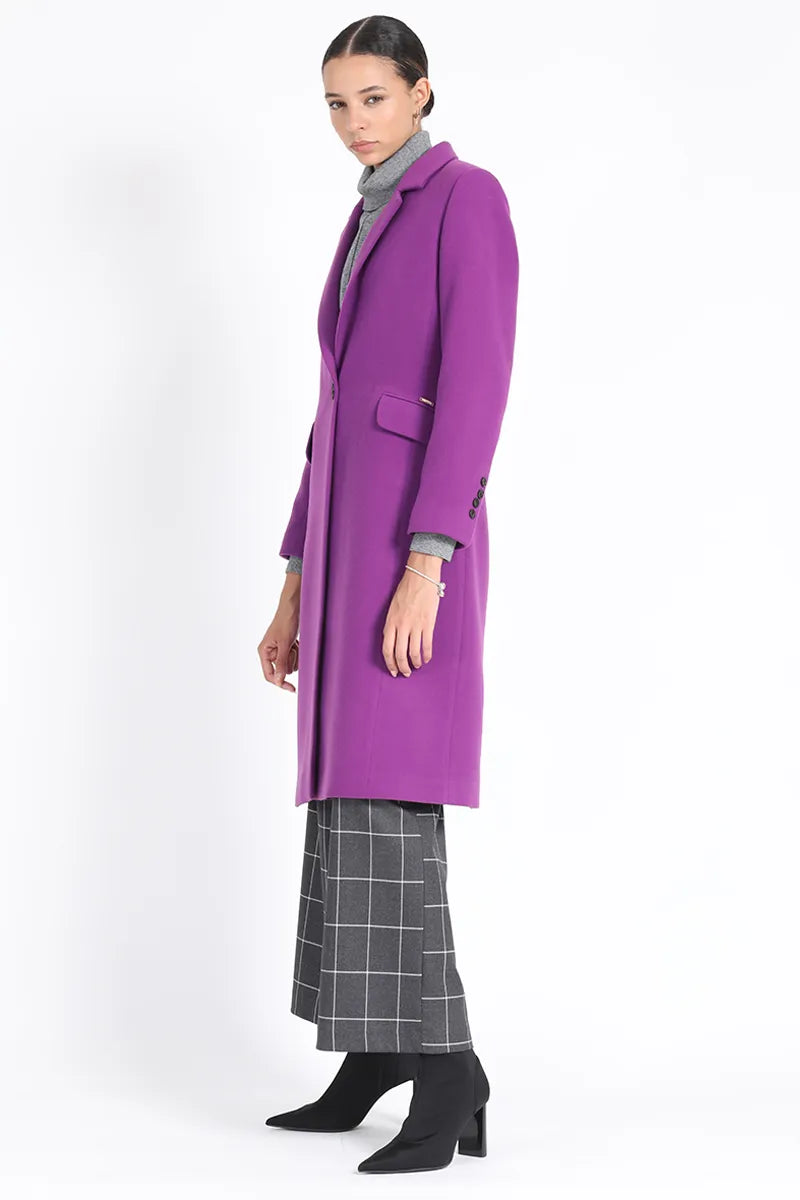 ABRIGO LARGO, MUFLON VIOLETA