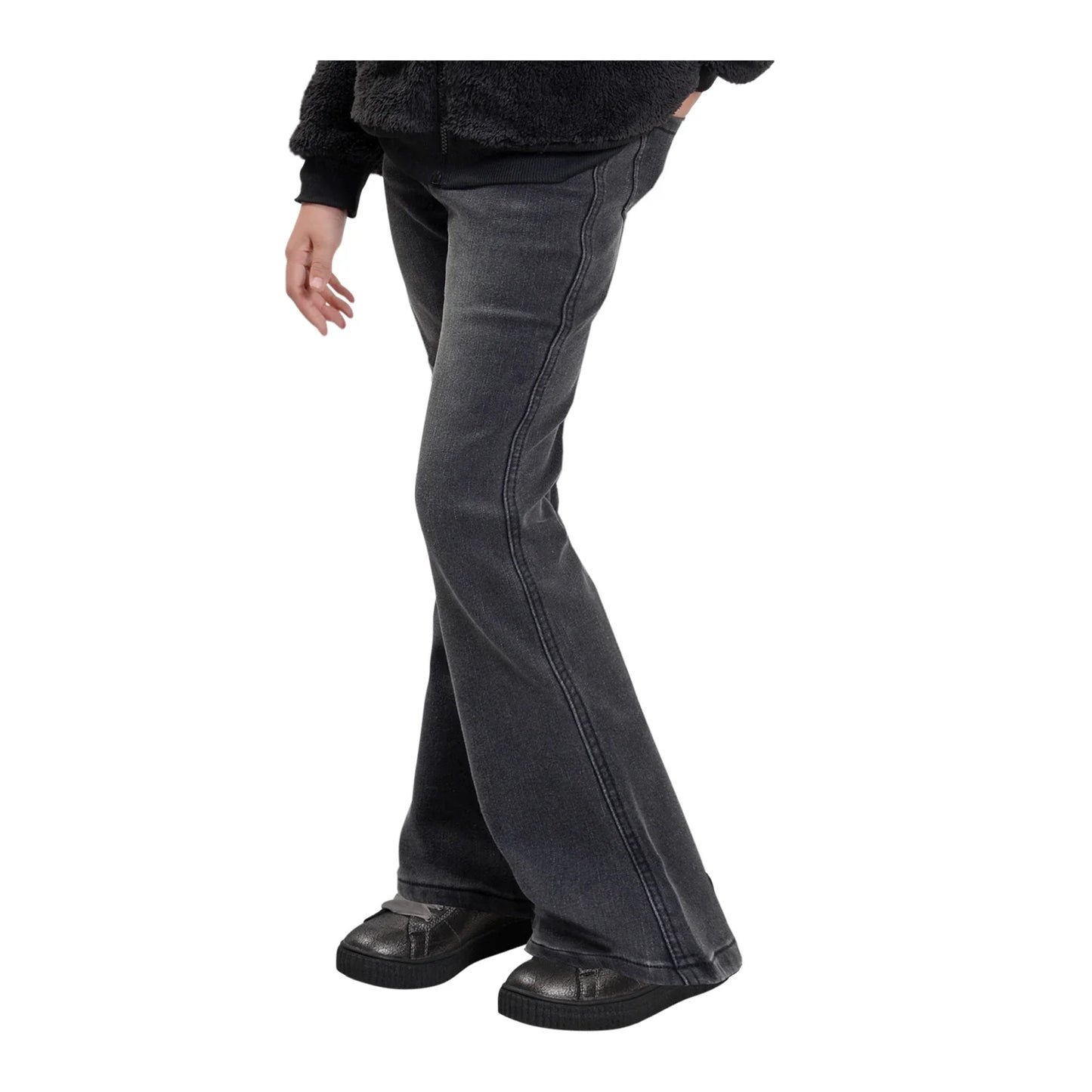 Calza Mezclilla Interior Peludo Flare Niña-NE