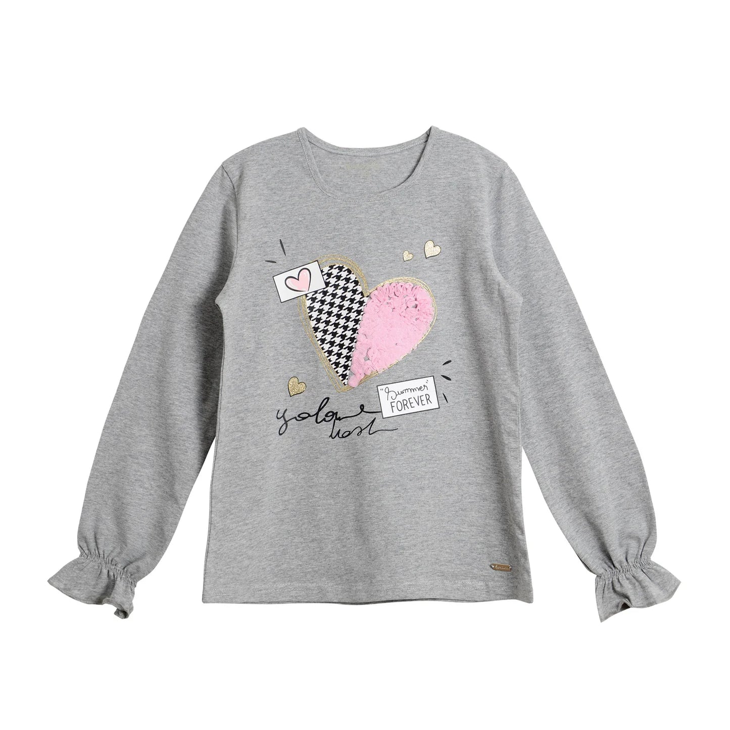 Polera Corazón Niña-GR