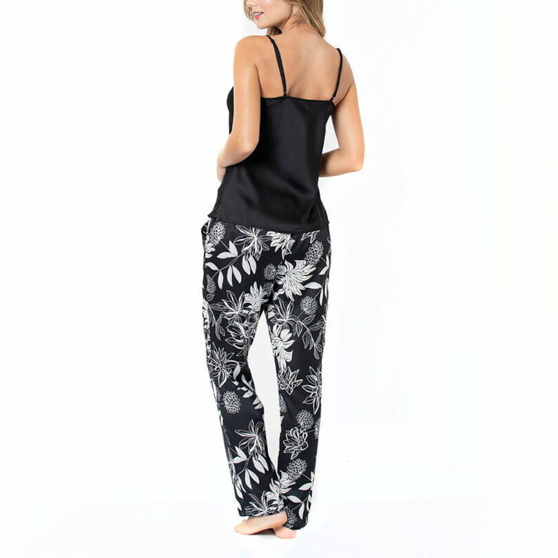 PIJAMA SATIN NEGRO