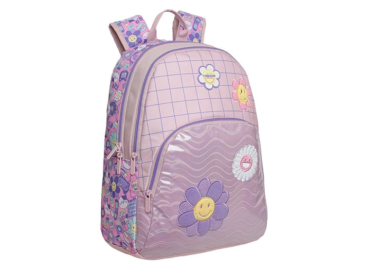 MOCHILA INFANTIL HEAD BALLOON EMOTICON ROSADO