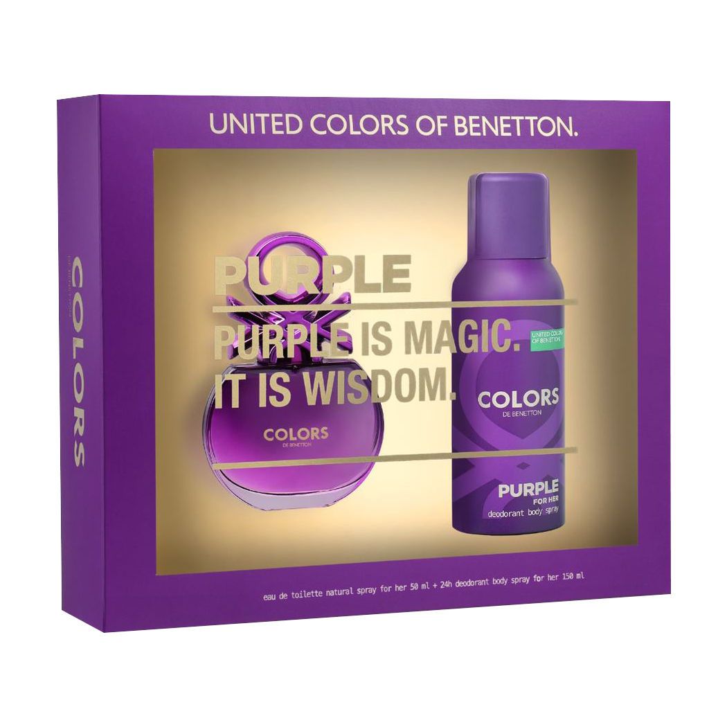 COLORS PURPLE EDT 50 ML + DEO 150 - BENETTON