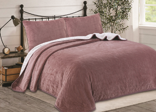 Cubrecama Velvet Malva 020