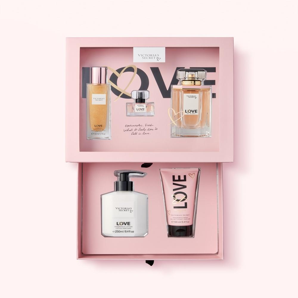 LOVE EDP 100 ML + 7.5ML + SHIMMER 50 ML + BODY LOTION + SHOWER GEL 100ML - VICTORIA'S SECRET