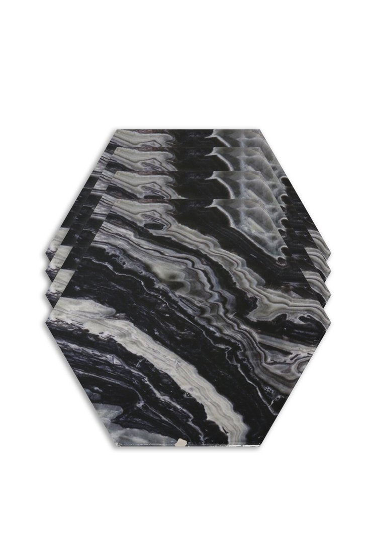 Set Posavasos cerámicos hexagonales