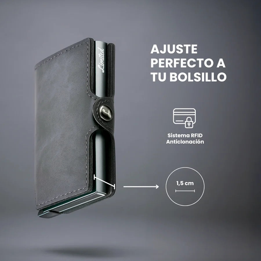 Billetera Slim Gris