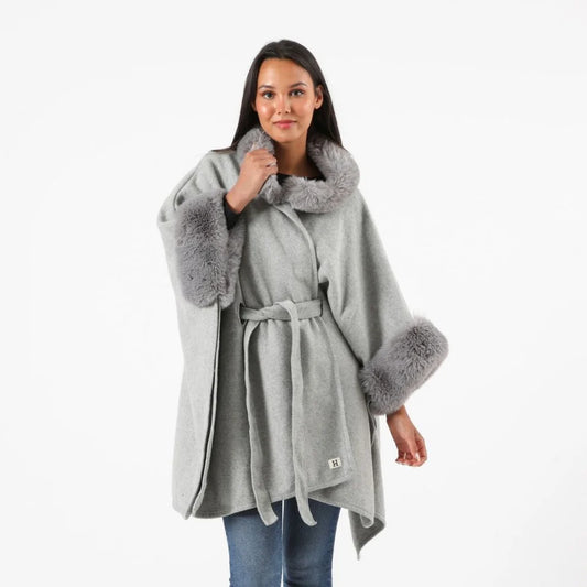 Poncho Mirna Gris Humana