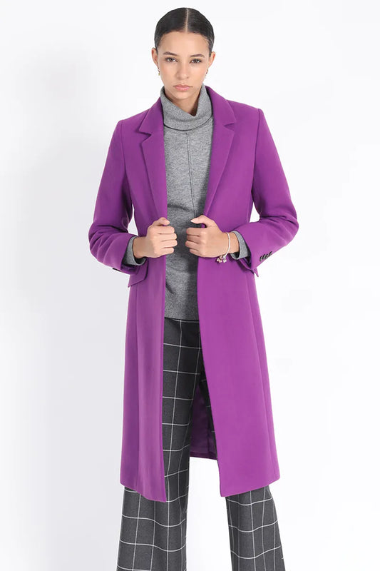 ABRIGO LARGO, MUFLON VIOLETA