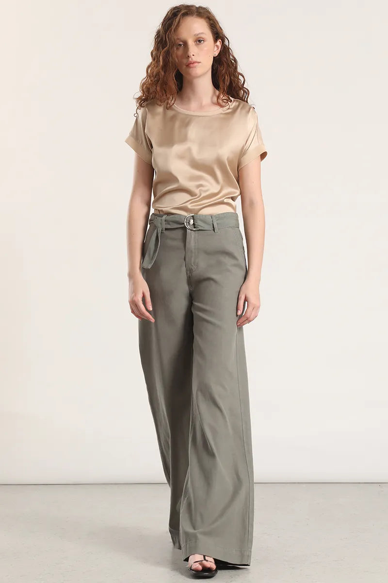 PANTALON PALAZZO LAUREN VERDE LIOLA