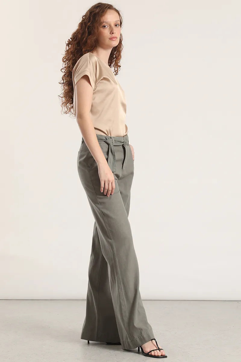 PANTALON PALAZZO LAUREN VERDE LIOLA