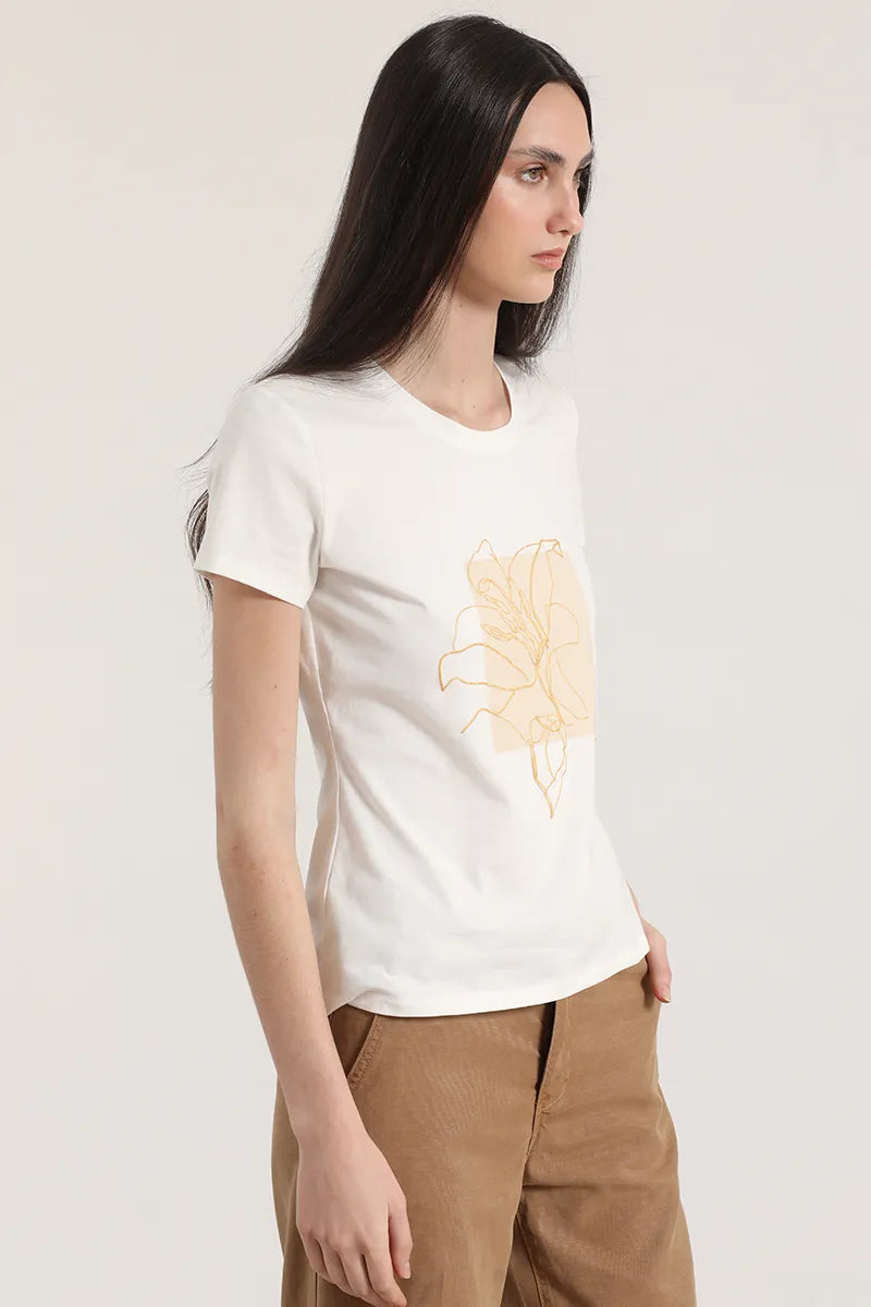 POLERA COTTON SUNFLOWER WH