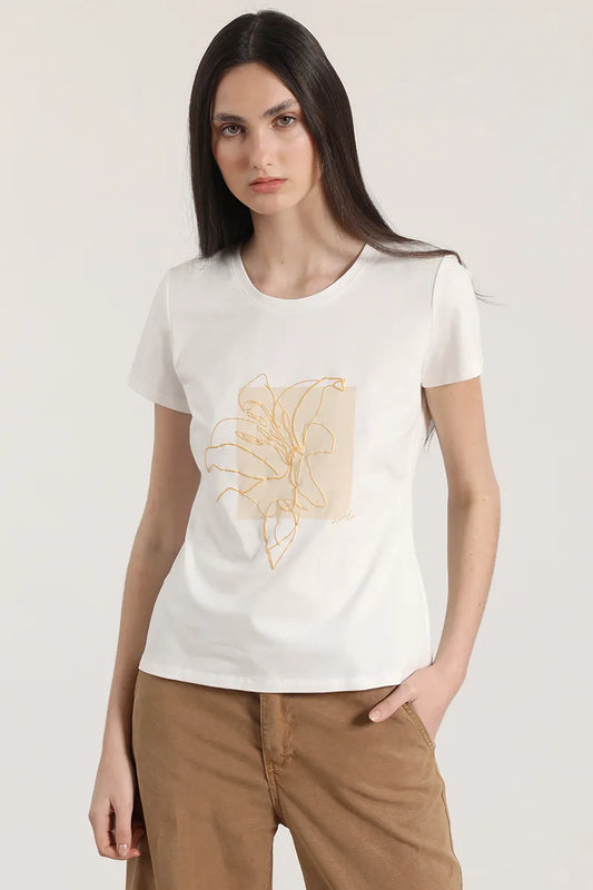 POLERA COTTON SUNFLOWER WH