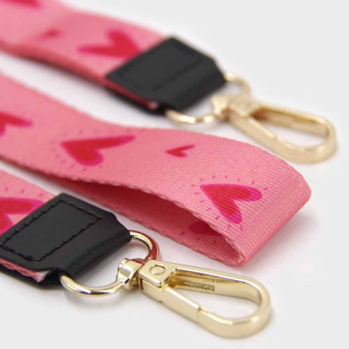 Strap Amore para celular corazones Rosado