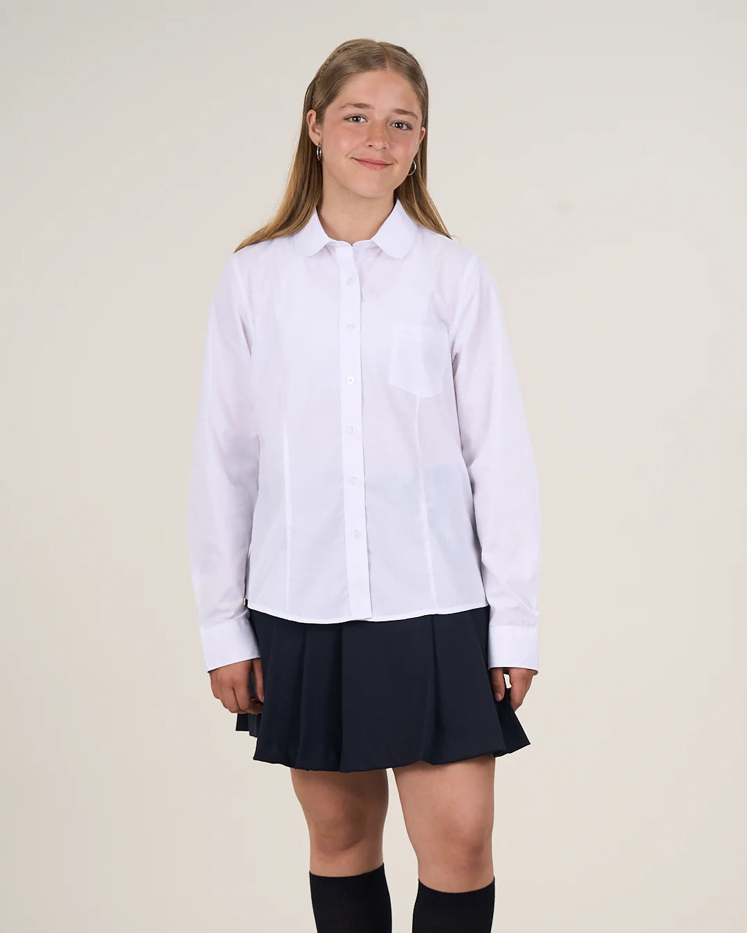 BLUSA COLEGIO ENTALLADA JUVENIL MUJER 315