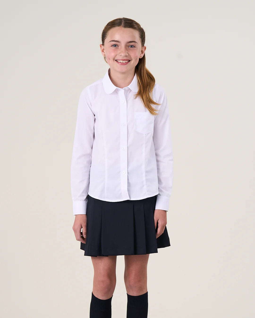 BLUSA COLEGIO ENTALLADA JUVENIL MUJER 115