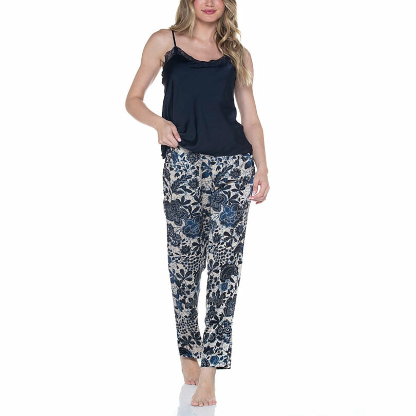 PIJAMA ANNA SATIN AZUL 679