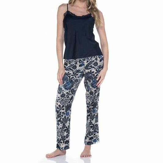 PIJAMA ANNA SATIN AZUL 679