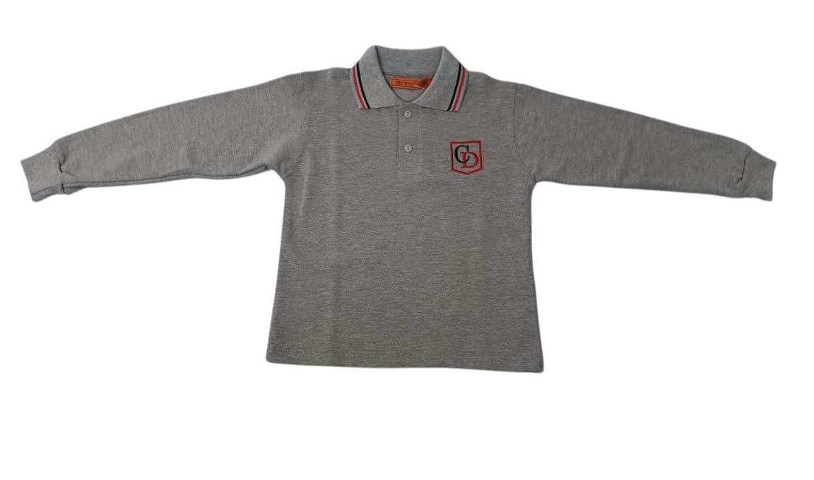 Polera Pique Blanca ML Colegio Carpe Diem