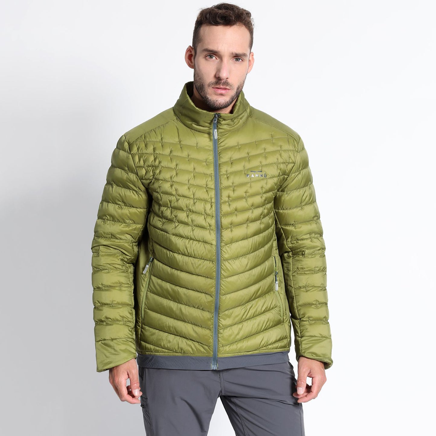 PARKA OUTDOOR ACOLCHADA HIBRIDA HOMBRE VERDE