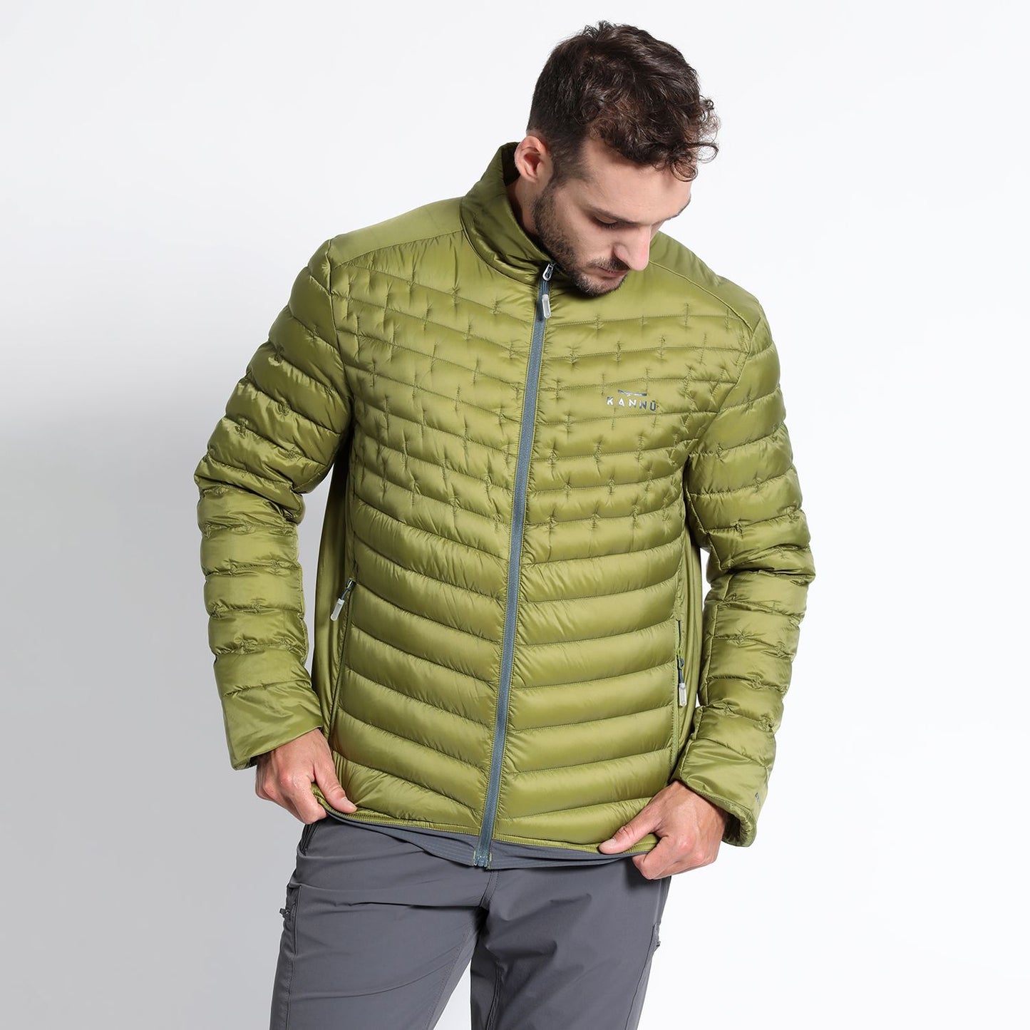 PARKA OUTDOOR ACOLCHADA HIBRIDA HOMBRE VERDE