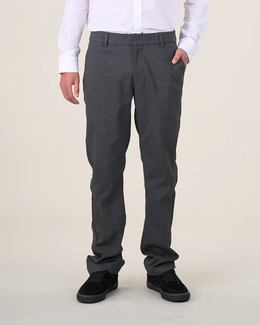 PANTALÓN POLEMIC SLIM FIT PRESTINA ELASTICADA COLEGIO HOMBRE GRIS 920