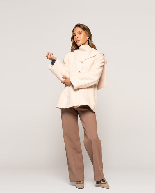 Chaqueta Antonieta Crudo Texturada