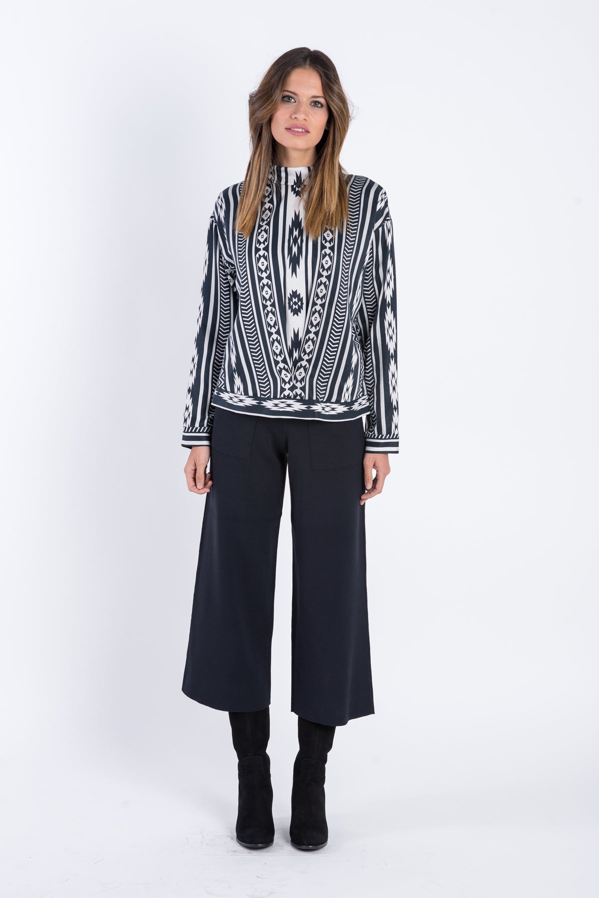 Blusa Etnica Bicolor