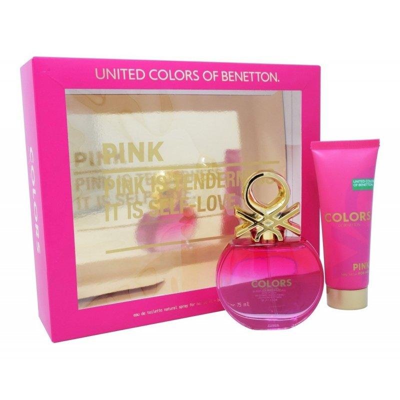 COLORS PINK EDT 80 ML + Body Lotion 75 ml - BENETTON
