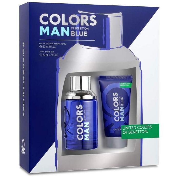 COLORS BLUE MAN EDT 60 ML + AFTER SHAVE  50 ML  - BENETTON