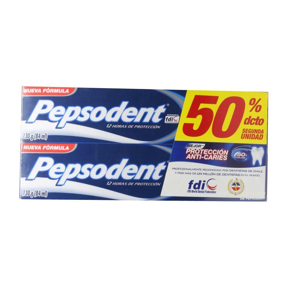 PEPSODENT PASTA DENTAL PROTECCION ANTI-CARIES 130 G 2 UNIDADES PACK